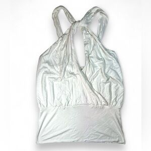 UNITED COLORS OF BENETTON women white halter top L